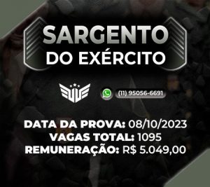 Concurso Exército: abertas 1.100 vagas para Sargento - Reserva Ativa