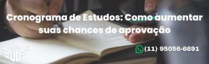 cronograma de estudos para concursos